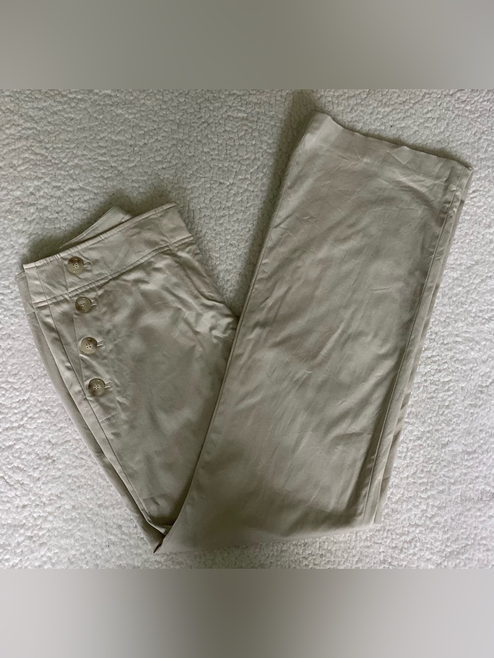 LOFT Julie Cream Sailor Trousers Coastal Grandmillennial Chic Size 4
